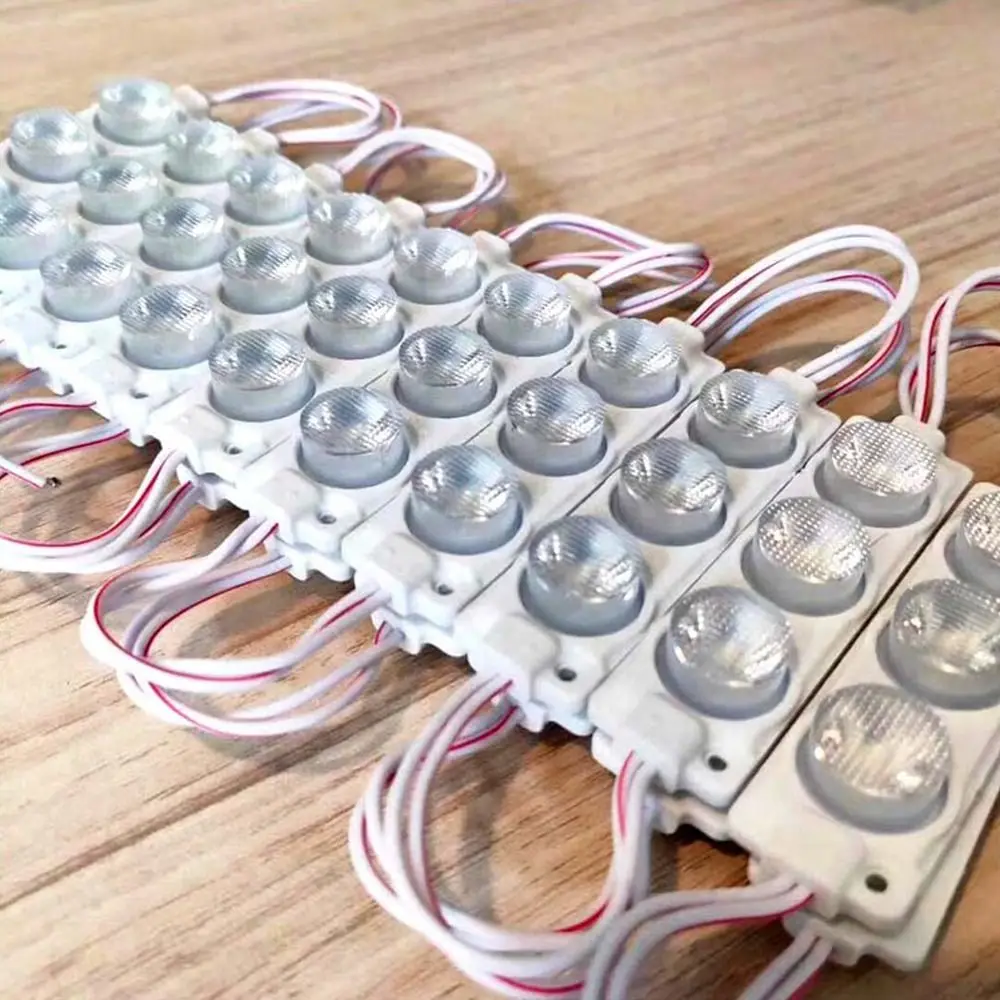 10Pcs Shop Banner LED Module 12V 24V Super Bright COB Light IP65 Waterproof 3 LED 2835 Decor Light