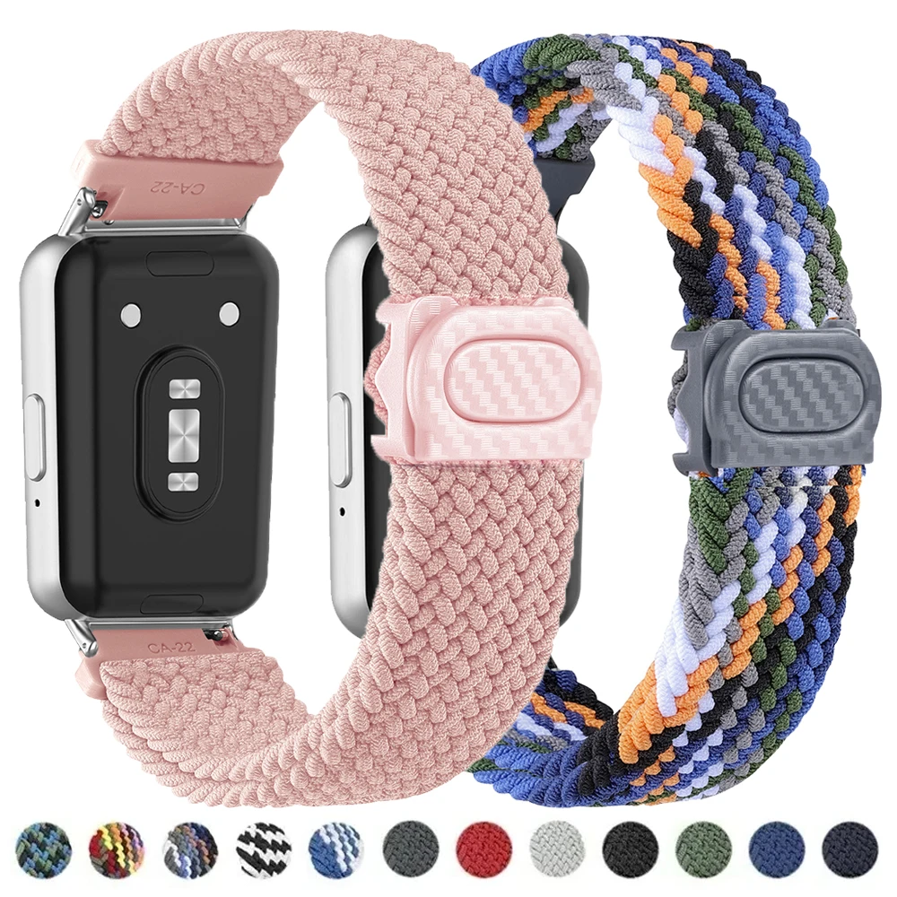 Nylon-gewebtes Armband für Samsung Galaxy Fit 3, atmungsaktives Sportarmband für Samsung Fit 3, verstellbares Schlaufenband, intelligentes Zubehör
