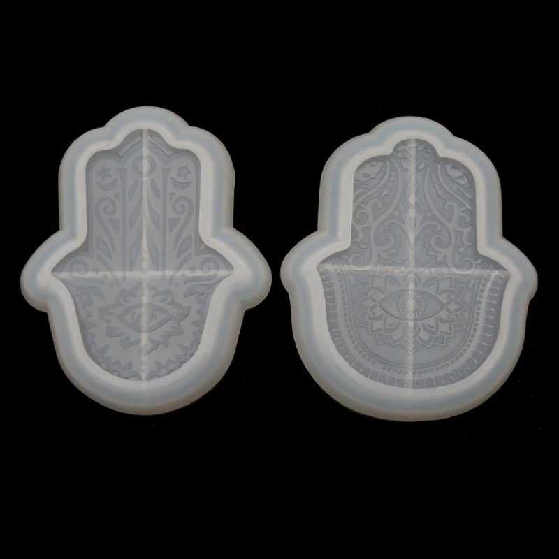 Hamsa Hand Tray Resin Mold  Amulet Epoxy Resin Mold Hamsa Hand Shape Holder Jewelry Plate Dish Resin Casting Molds