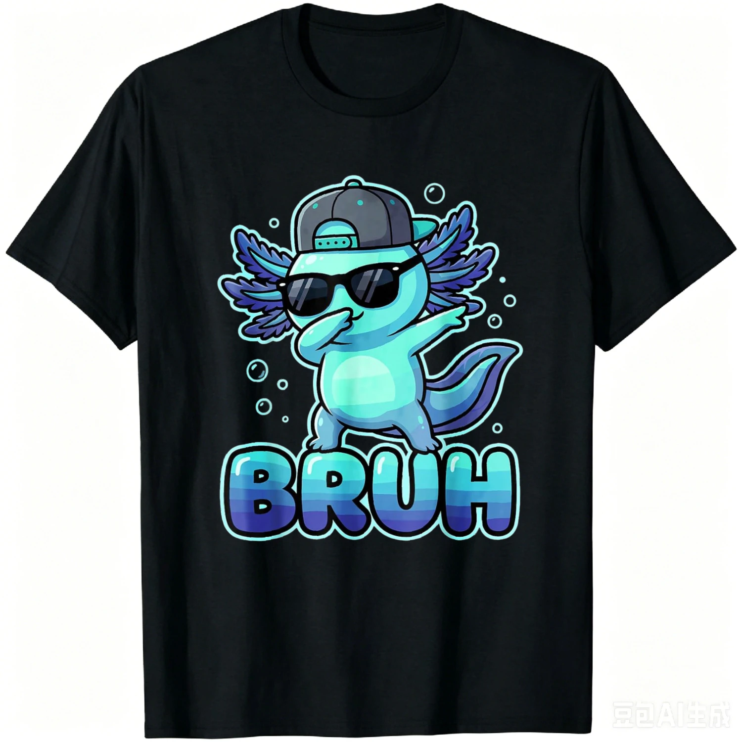 Funny Axolotl Design for Boys Kids Men Axolotl Lovers T-Shirt Women Men Cotton T-shirt Graphic T Shirts Camiseta Streetwear