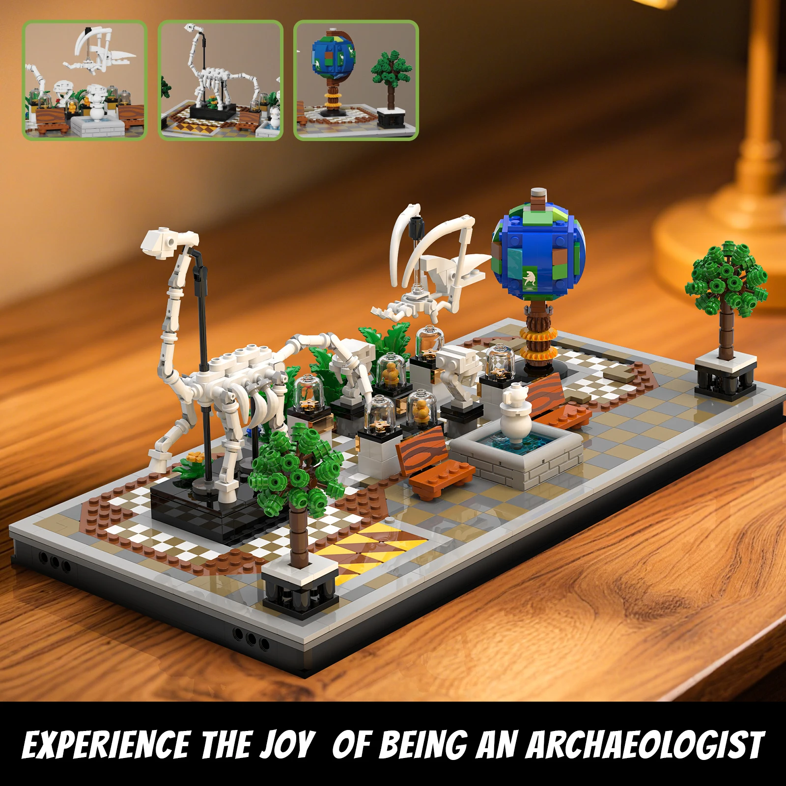 

1496 шт. MOC комплект строительных блоков для музея динозавров-модели ископаемых скелетов, кирпичи, развивающие игрушки «сделай сам» для детей, мальчиков, рождественские подарки