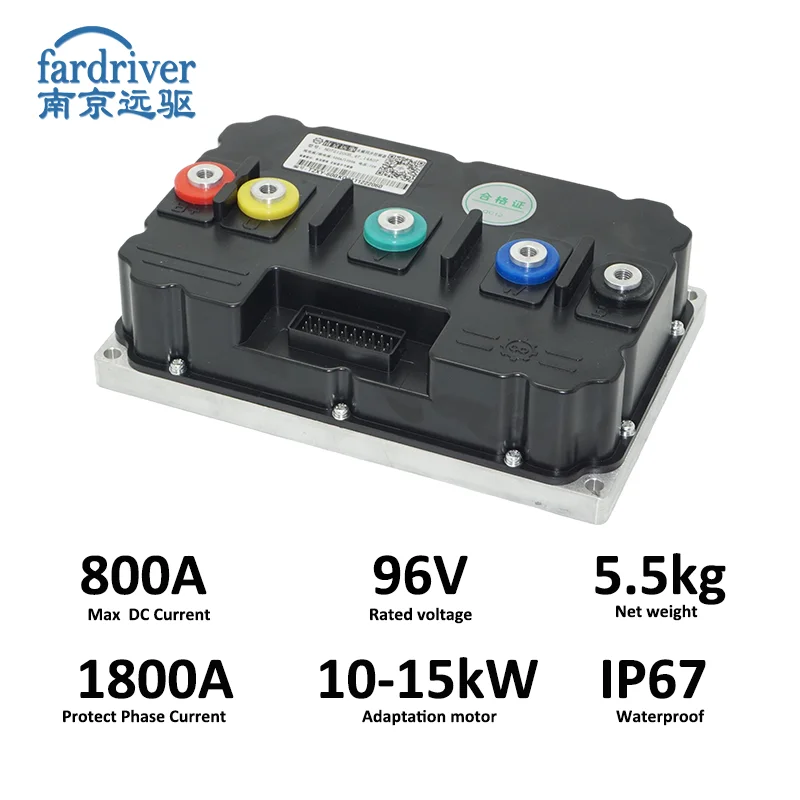 FarDriver ND961800 Electric Motorcycle Controller BLDC 800A With Regenerative Braking Function For 10-15kW Motors