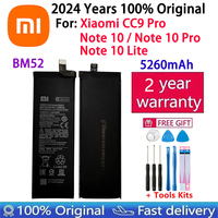 2024 Years New Original Battery BM52 For Xiaomi Mi Note 10 Lite /Mi Note 10 Pro / CC9pro CC9 Pro 5260mAh Batteries Fast Shipping