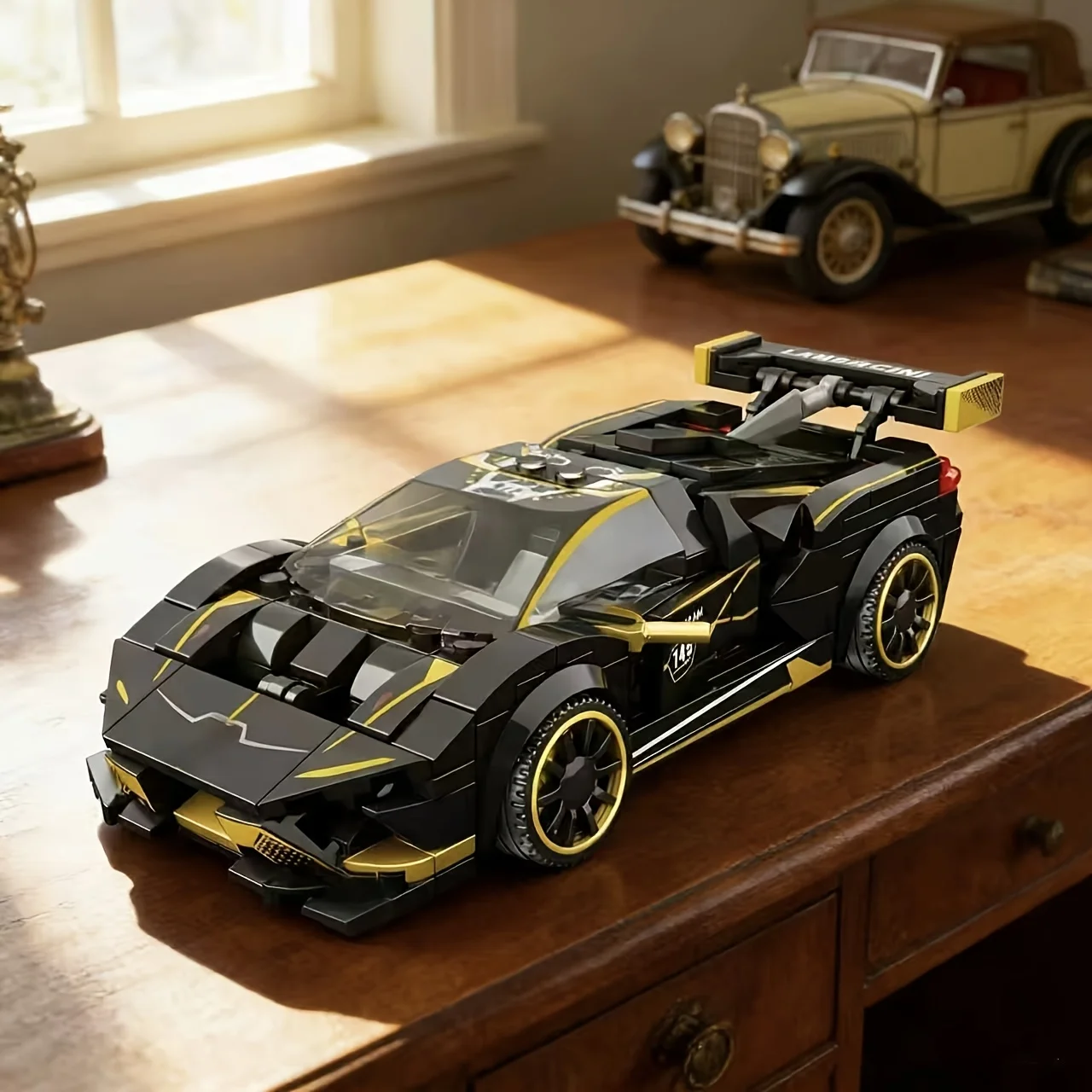 conjunto-de-blocos-de-montar-de-carro-de-corrida-preto-e-dourado-colecionavel-360-pecas-brinquedo-de-construcao-estilo-supercarro-speed-champions-com-asa-traseira