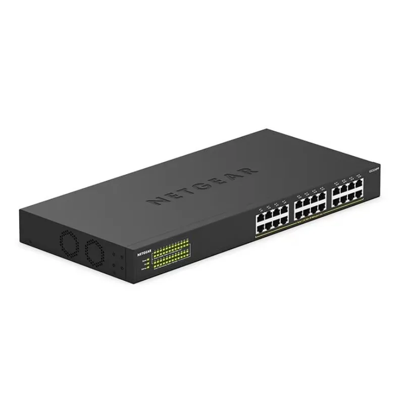 【علامة تجارية جديدة】مفتاح PoE+ Essentials غير مُدار (GS324) 24-Port Gigabit Ethernet PoE+ Essentials Switch مع 16-Ports PoE+
