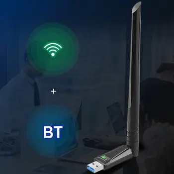 WiFi6 USB adaptér AX919 Bluetooth 5.3 Dual Band 900Mbps Bezdrátová síťová karta Wifi anténa Dongle Free Drive pro PC Win10 11 10 nejlepší prodej USB WiFi anténa - №5