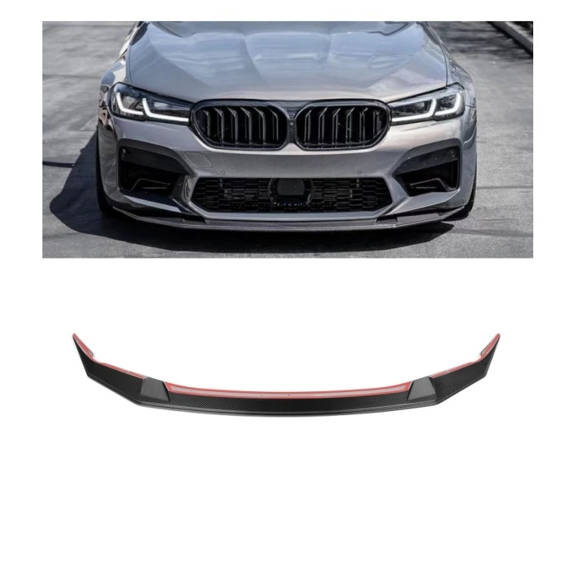 

F90 Front Lip Real Dry Carbon Fiber Front Bumper Lip J Style Auto Part for M5 F90 LCI 2021+ Front Lip