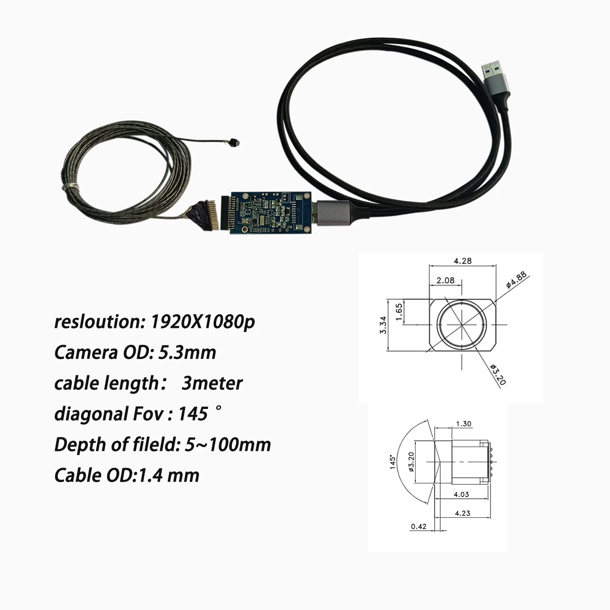 HD 1920*1080 P Micro Camera Chip with Usb Camera Ovm2740  Single Use Gadgets Camera Module