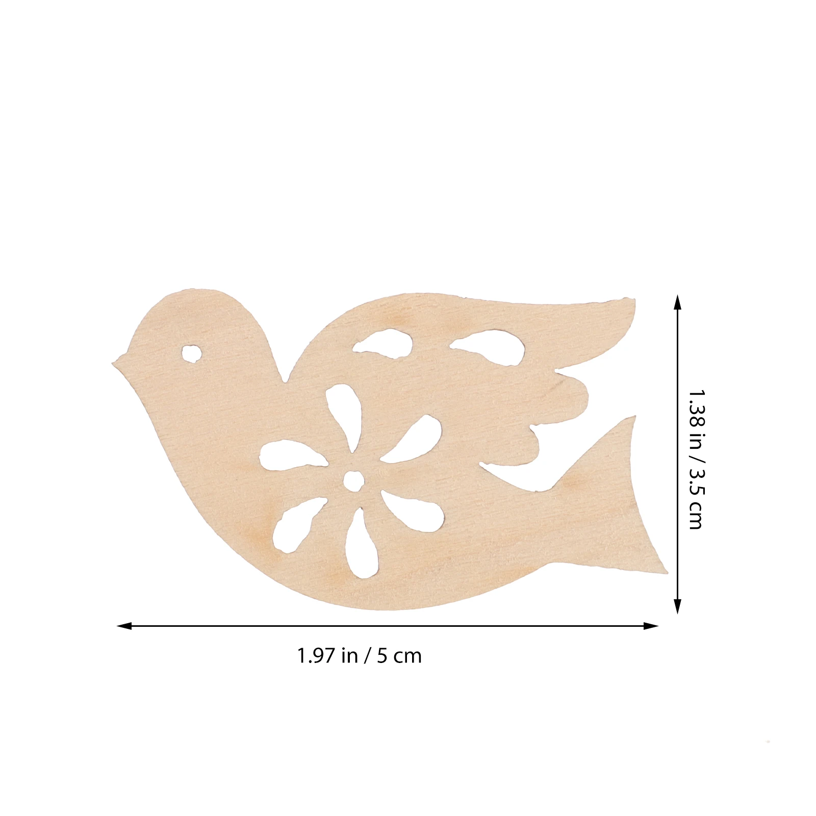 

20 Pcs Ornament Painted Dove Pendant Decoration Cutout Craft Crafts Wood Slices Blank Wooden Ornaments