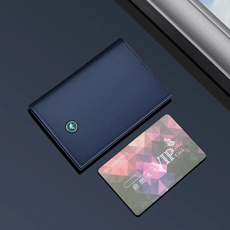 

Luxury Minimalist Business Sle Cowhide Men's Card Holder Ultra-thin Fashion Card Bag Personalized Mini Card Clip High End