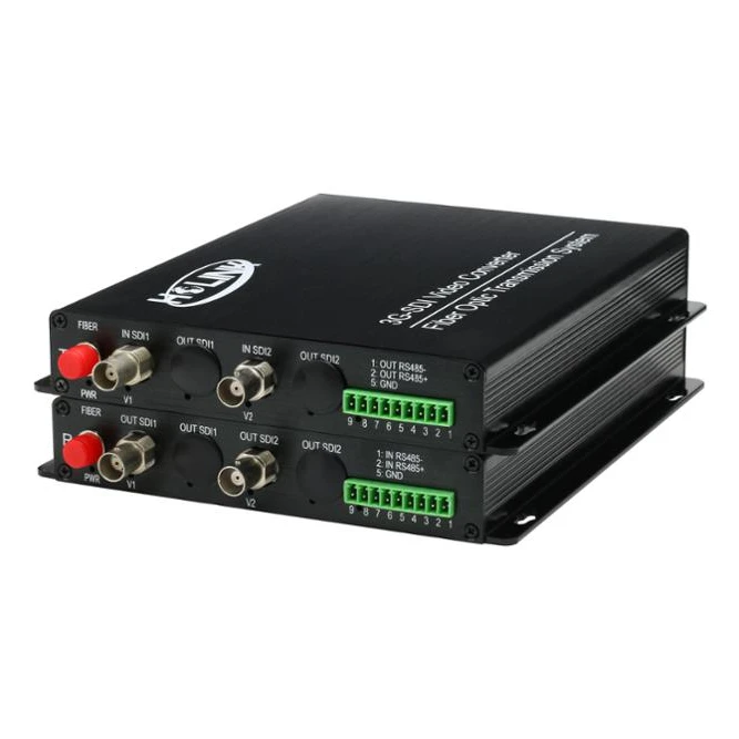 Ho-Link 1/2/4-channel 1920*1080p bidirectional SFP 3G-SDI video to LC fiber optic optical converter