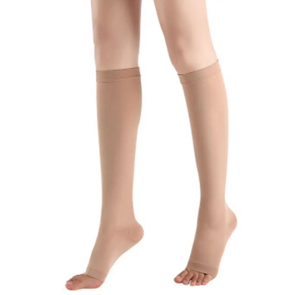 Half Toe Knee High Women Female Men Male Compression Socks Chemical Fiber Pain Reliefing Varicose Socks