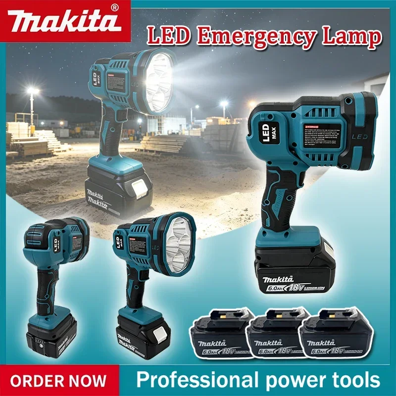 Makita Cordless LED Flashlight Portable Lantern Emergency Lamp Spotlight 3 Mode Outdoor Light Lithium Night Lamp For 18V Battery