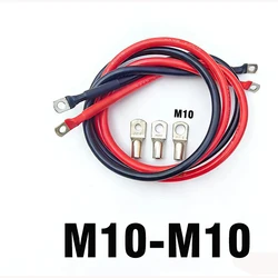 M10-M10 Battery Cable Wire Soft Silicone With M8 Tinned Copper Terminal for High Performance Car Inverter Solar