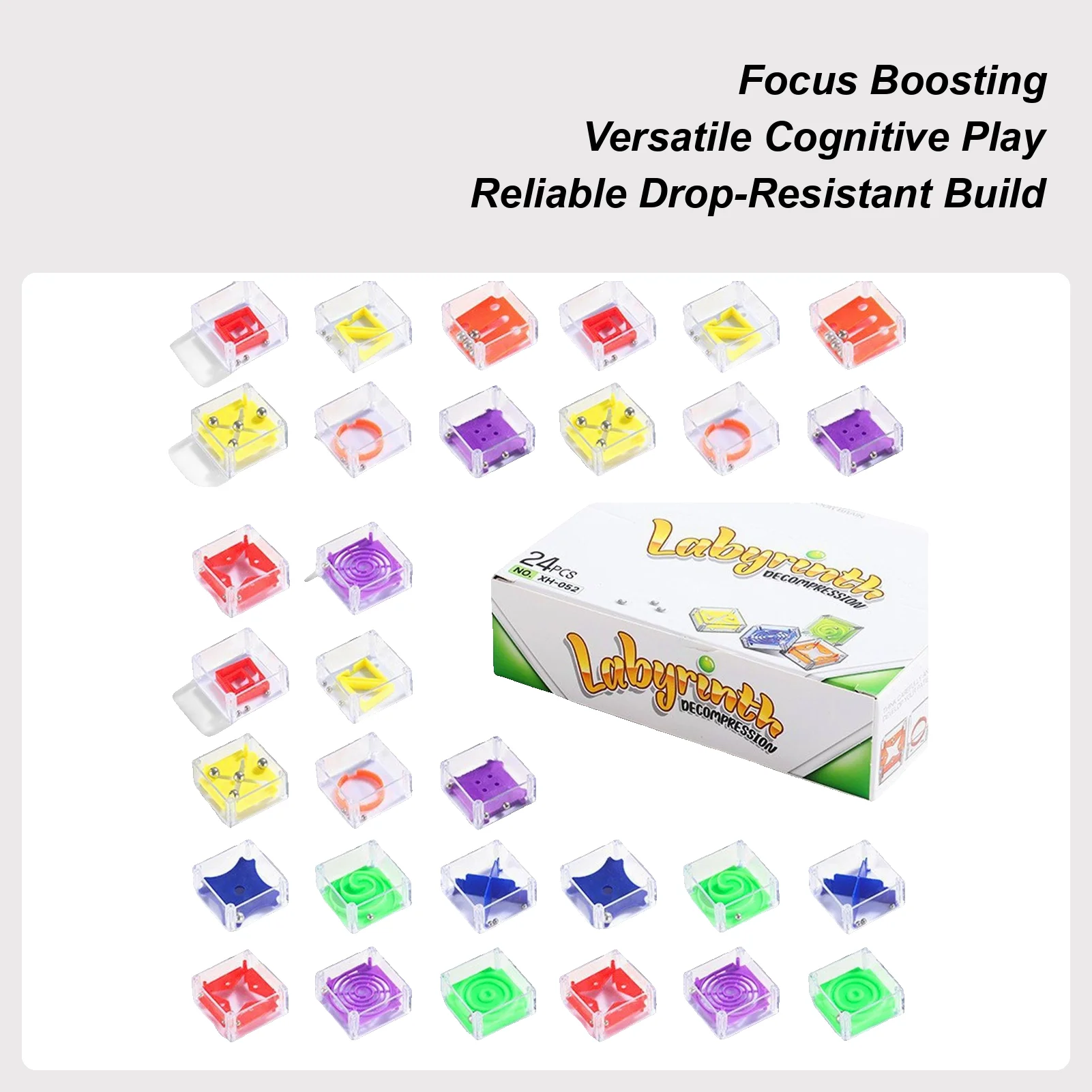 Labirinto 3D Puzzle Cube 24 Pezzi Rompicapo Gioco Giocattolo educativo di apprendimento per bambini Adulti Strumento di agitazione antistress Bomboniere