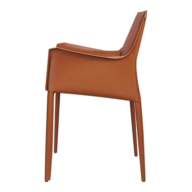 Simple light luxury dining chair with backrest armrest High-end home dining room furniture High quality and high material