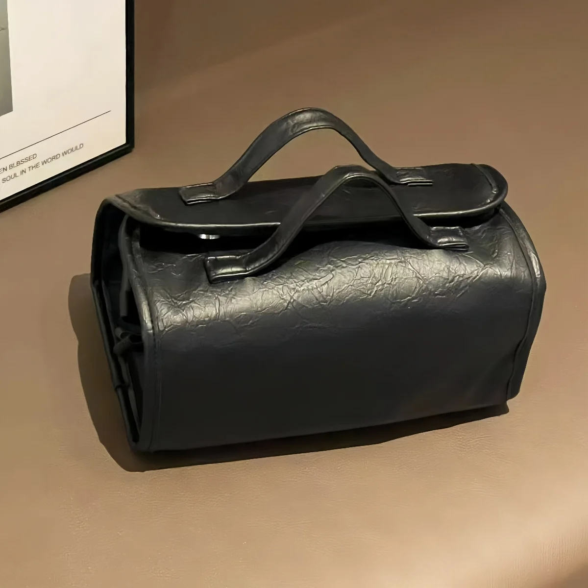 Cerniera pieghevole multifunzionale con classificazione e borsa per il trucco con cerniera con pennello cosmetico Trimmer per sopracciglia