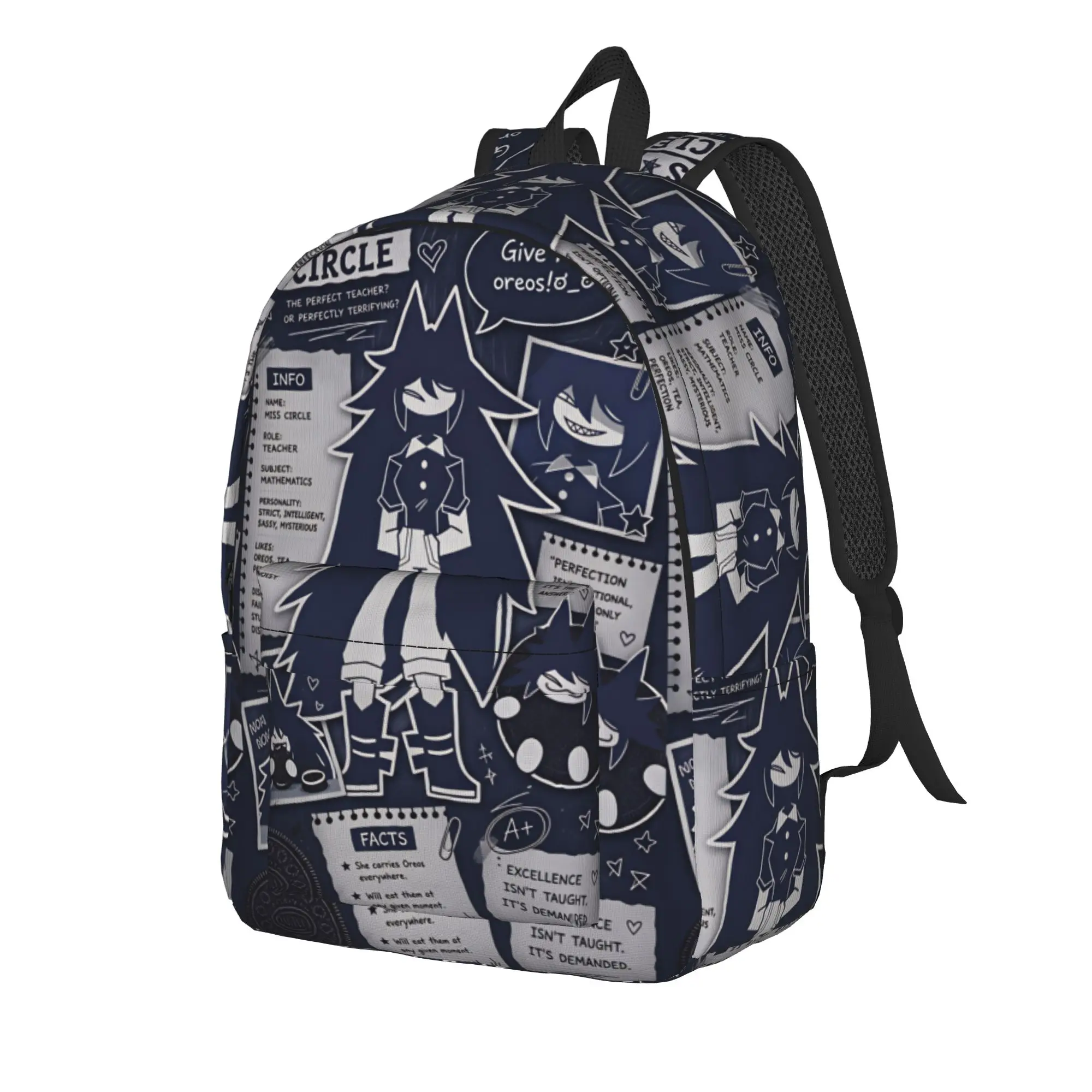 Fundamental Paper Education Anime Backpack  Travel Backpacks Boy Aesthetic High School Bags Design Pattern Rucksack