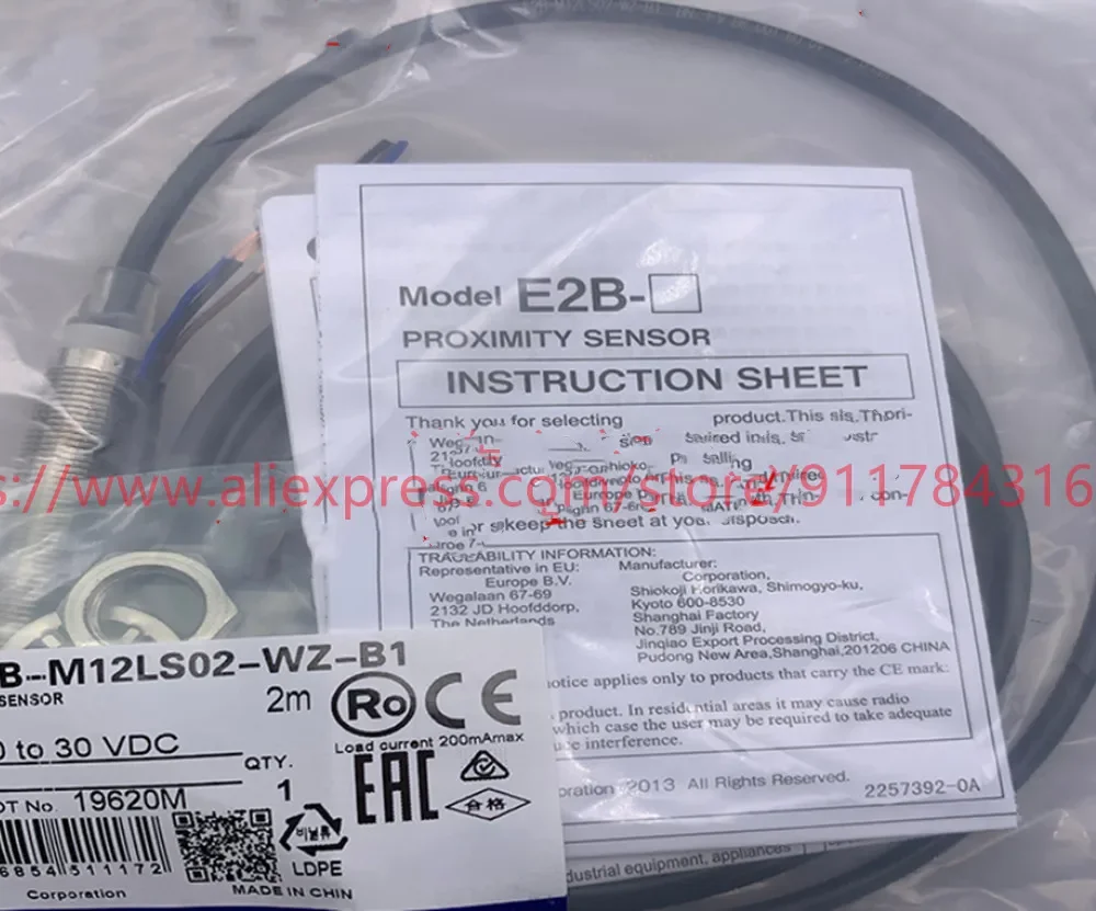 3pcs New High quality Proximity switch E2B-M12LS04-WZ-B2 E2B-M12LS02-WZ-B1 E2B-M12LS02-WZ-B2