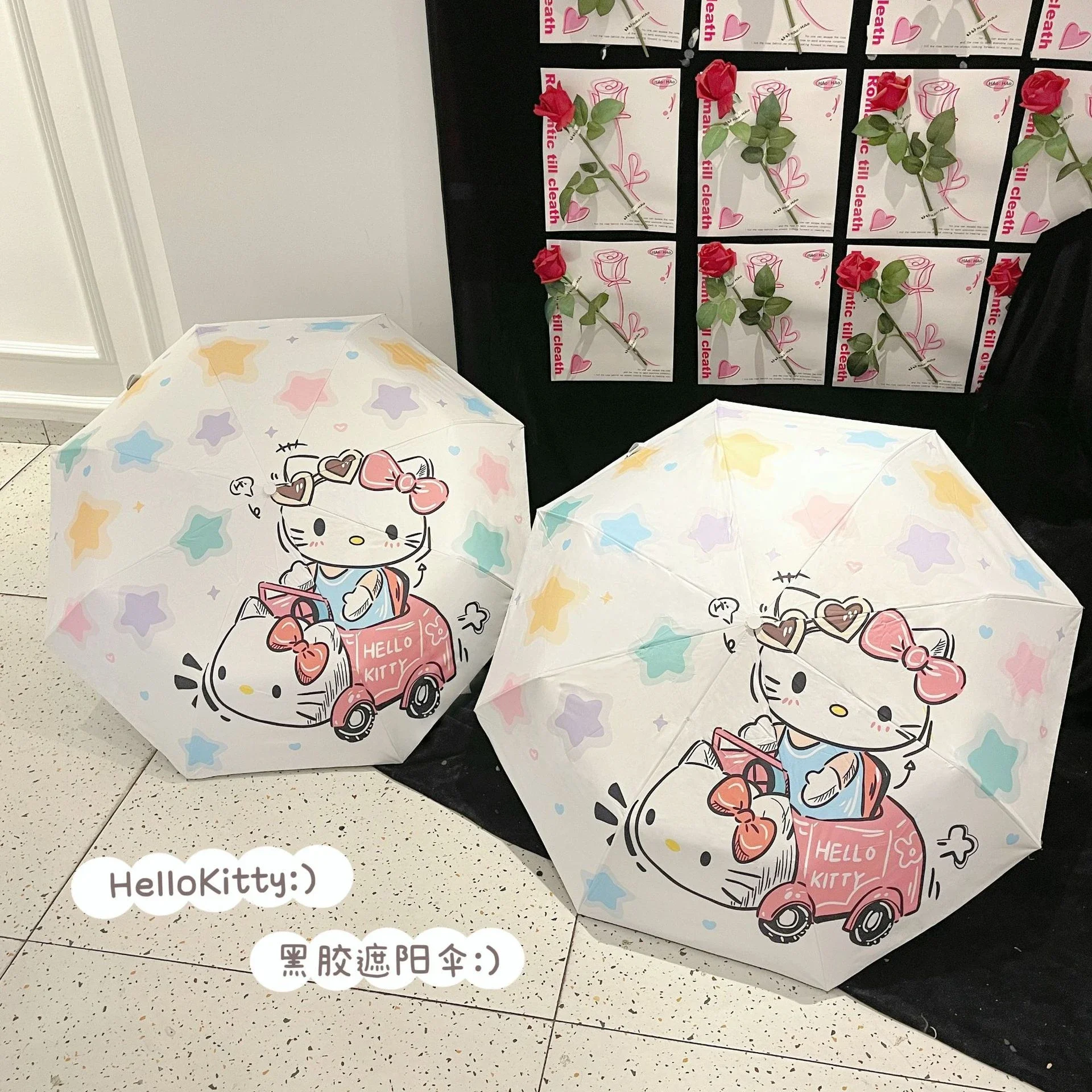 Sanrio Fully Automatic Umbrella Hello Kitty Sunshade UV Protection Sunny Day Rainy Day Dual-purpose Kawaii Sunshade Umbrella