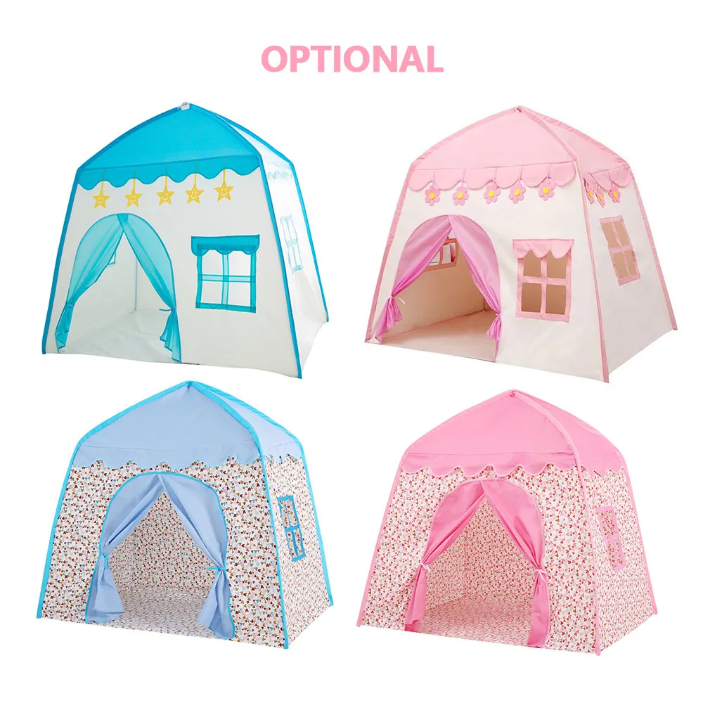 Kids Play Tent Princess Castle Play Tent Oxford Fabric Large Fairy Playhouse with Carry Bag for Boys & Girls Indoor Outdoor