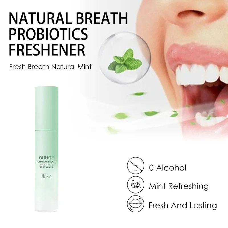 Breath Probiotics Freshener Dating Smell Oral Care Halitosis Odor Refresh Preventing Dental Plaque Remove Smoke Bad Breath Spray