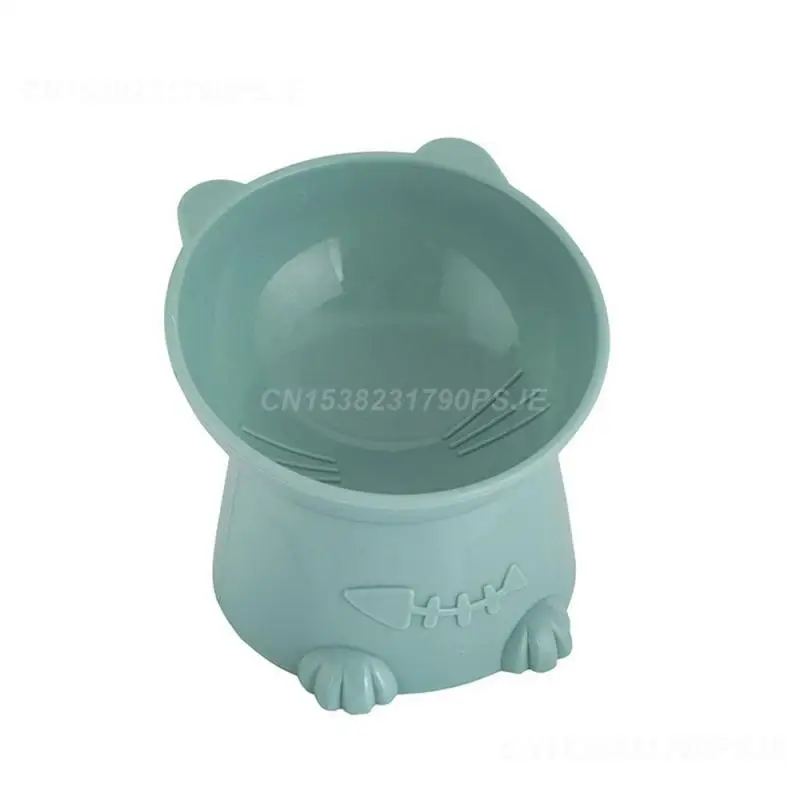 1/2PCS Tilt Tall Cat Bowl Pet Supplies Easy To Clean Oblique Cat Bowl Cat Supplies Cat Food Dispenser Lovely Safety Material