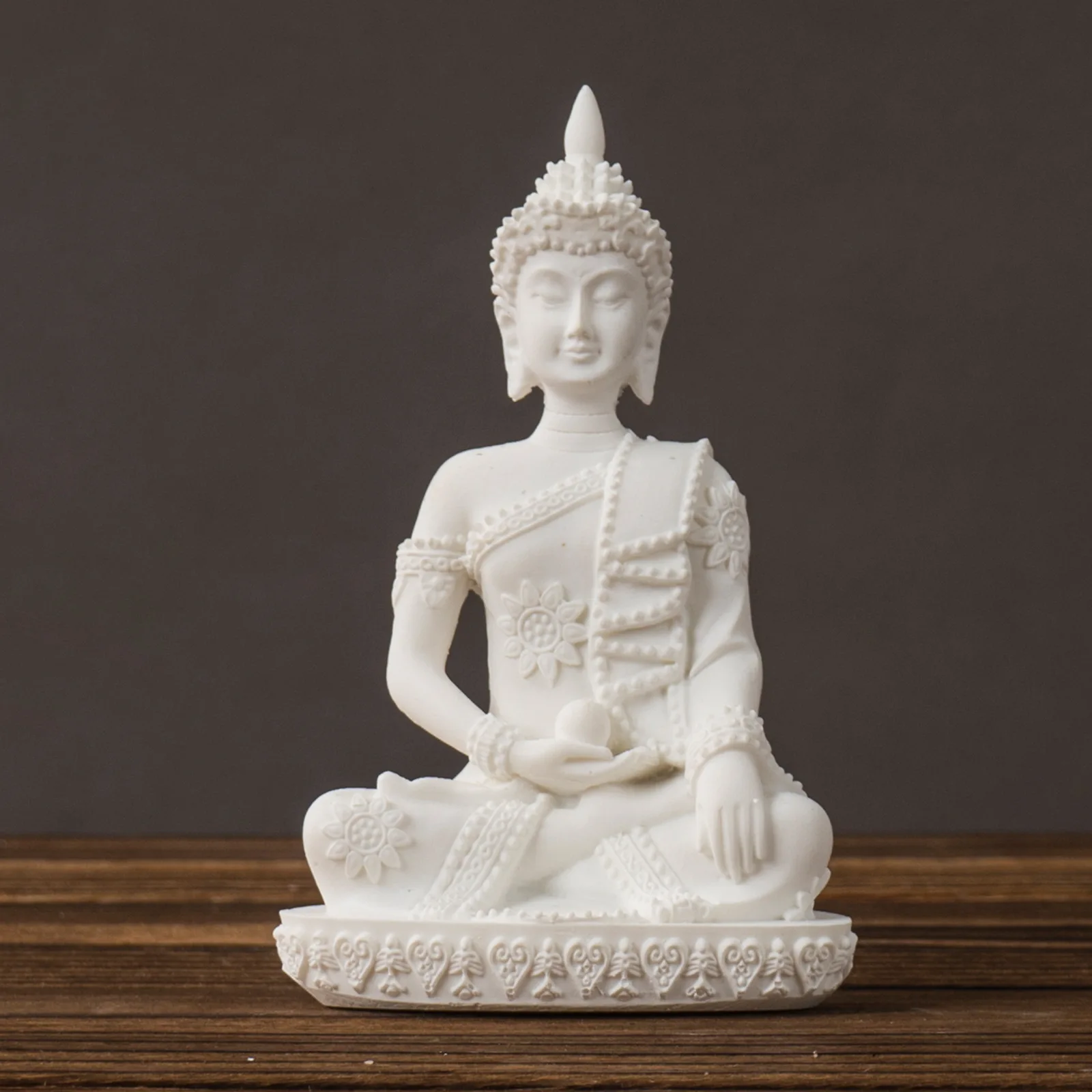 

Mini Buddha Statue Figurine Tibetan Buddhism Sculpture Retro Feng Shui Collectibles Home Living Room India Resin Crafts Ornament