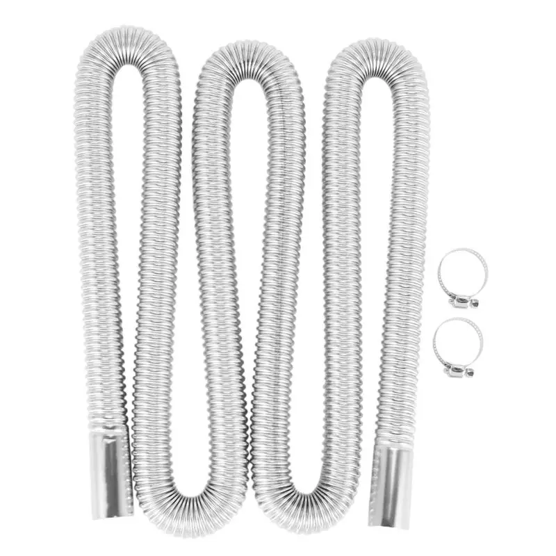 

Strict 3Pcs 200Cm Car Air Parking Heater Exhaust Pipe With 2 Clamps Fuel Tank Exhaust Pipe Hose Tube For Crude Oil-Heater