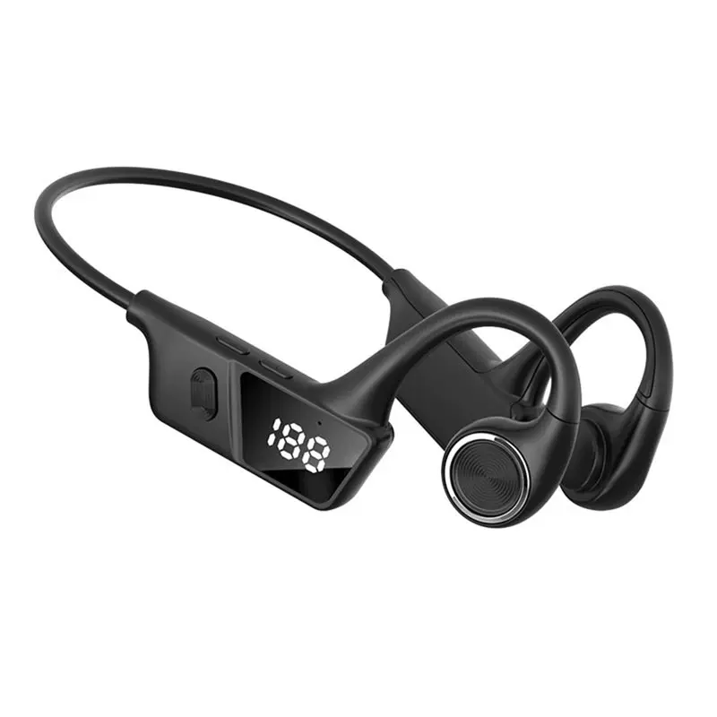 B27B Open Ear Bone Conduction Headphones With Mic, Bluetooth 6.0 For Running, Workout Ski Cycling, 30H Playtime