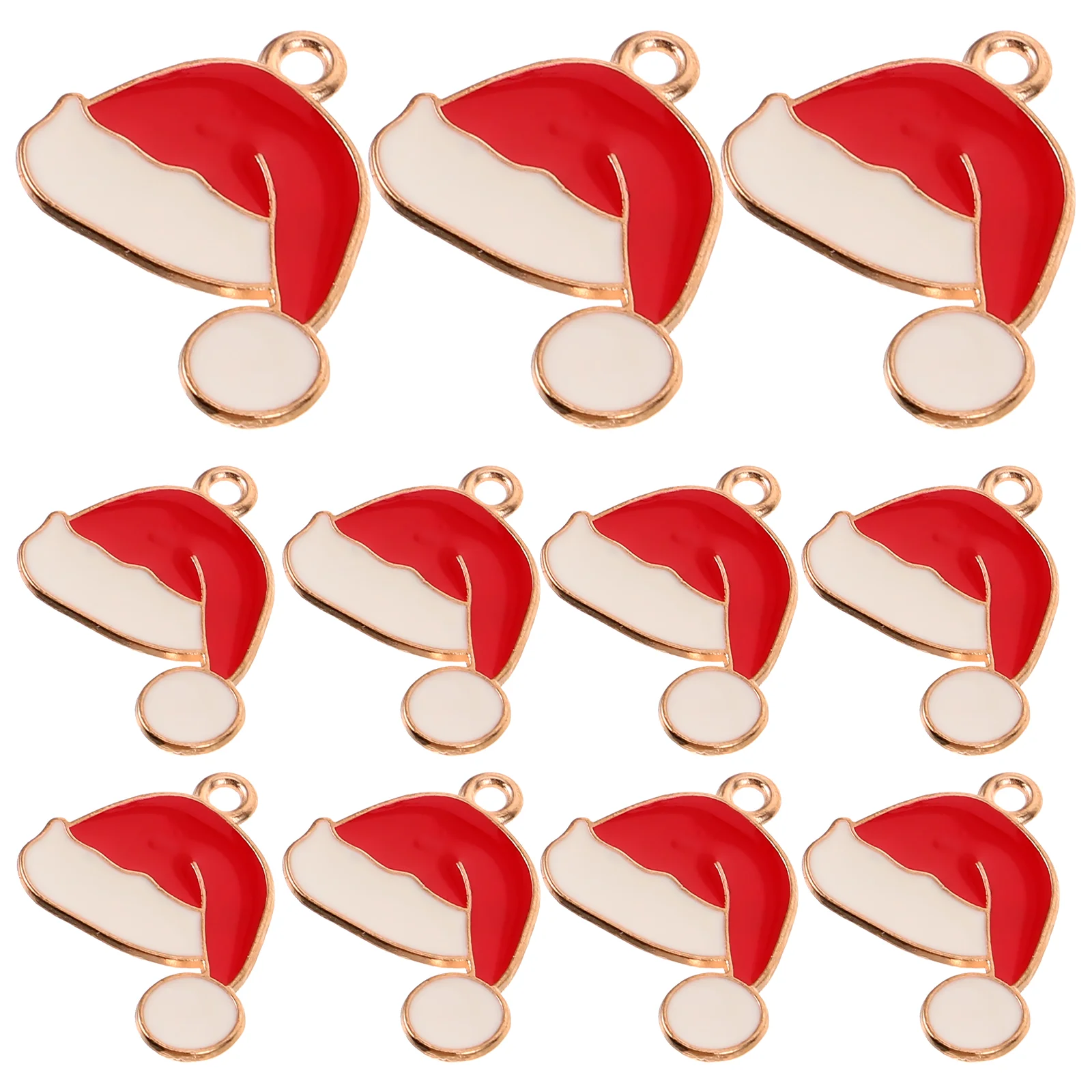 20 Pcs Charm Santa Hat Pendant Claus Pendants Christmas Alloy DIY Jewelry Design Necklace Charms