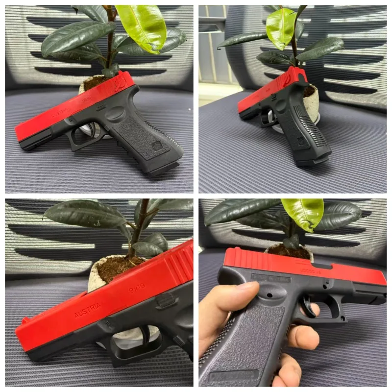 ソフト弾エアソフトピストルマニュアル G17 おもちゃの銃下部マガジンレーザー付きアウトドアスポーツ CS ゲーム子供大人ギフト