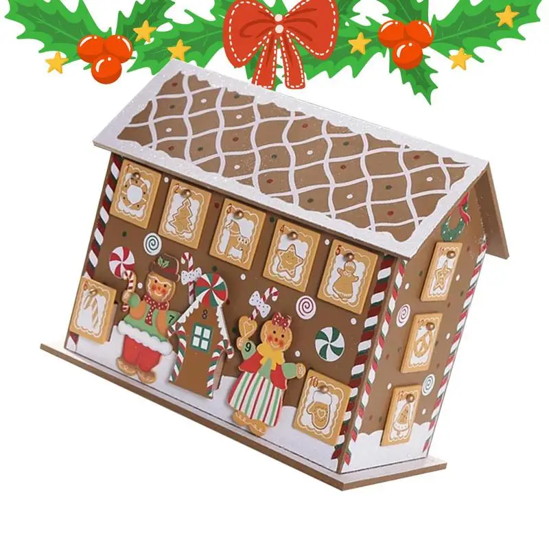 

Gingerbread House Countdown Drawers Wooden Advent Calendar For Parties Favors Cute Advent Calendar With Coin Snacks Candies Toys