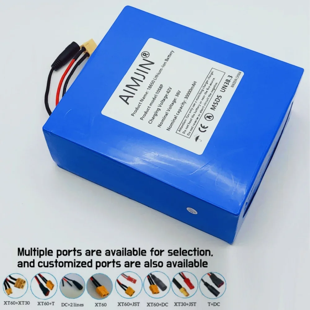 10S8P 36 V 30 Ah 18650 Lithium-Akku, 1500 W Hochleistungs-Einbau-BMS, geeignet für verschiedene Energiespeicher-Backup