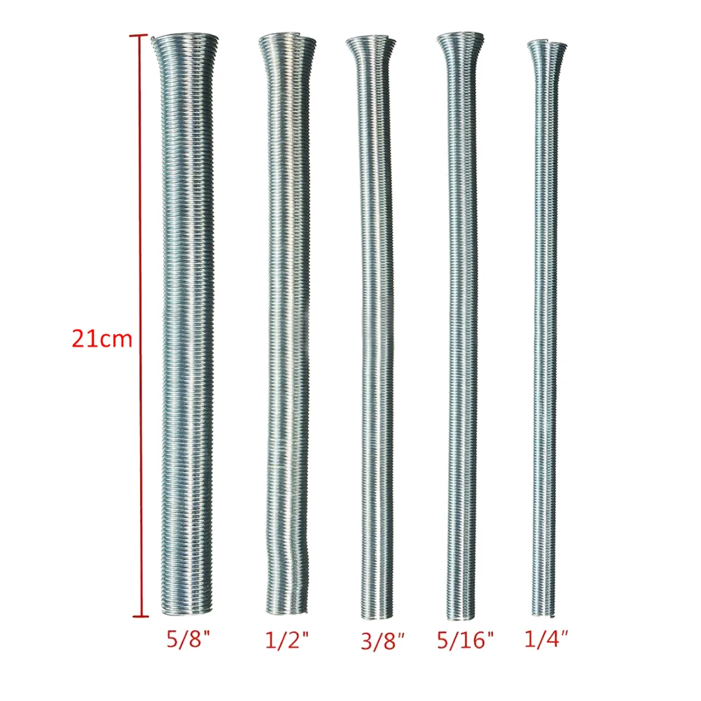 Strumenti di piegatura del tubo delle molle Curve della piegatrice del tubo del cavo del PVC manuale 5pcs