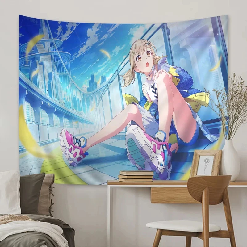 VIKAMA Project Sekai Tapestry Colorful Stage Anime Wall Hanging Idol Aesthetic Decor Kawaii Gaming Room Bedroom Art Banner Cloth