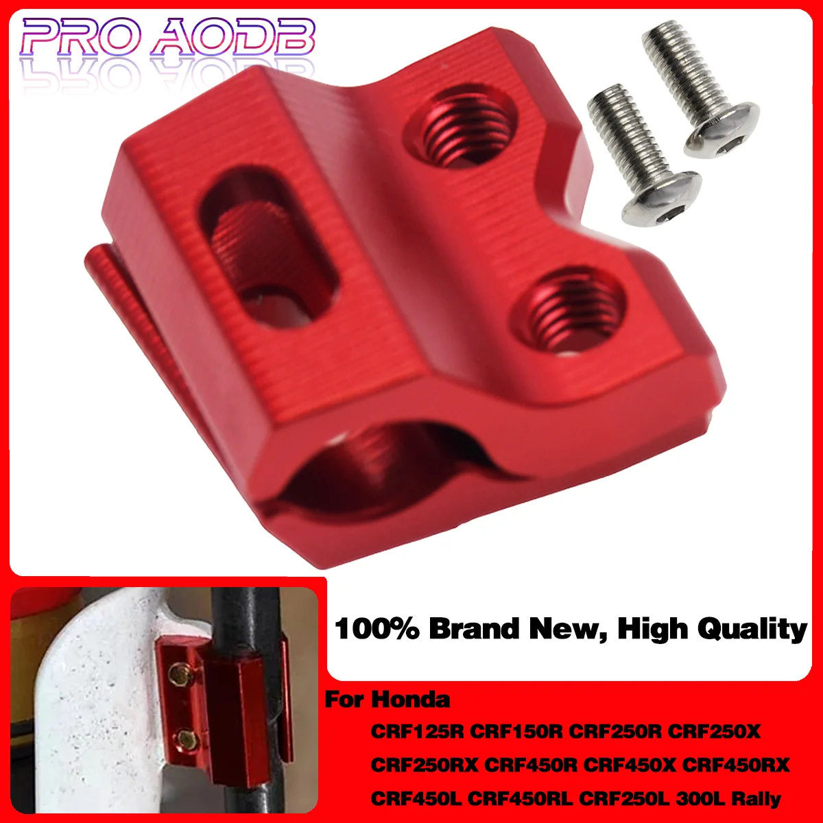 

For Honda Dirt Bike CNC Front brake oil line clamps CRF125R CRF150R CRF250R CRF250X CRF250RX CRF 450R 450X 450RX 250L 300L 450RL