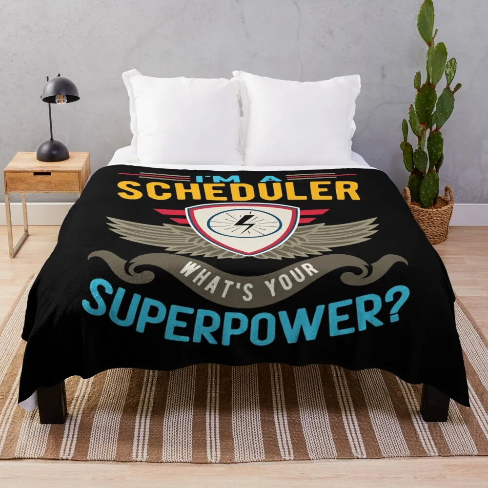 Scheduler Funny Throw Blanket Quilt Furry Plaid Blankets