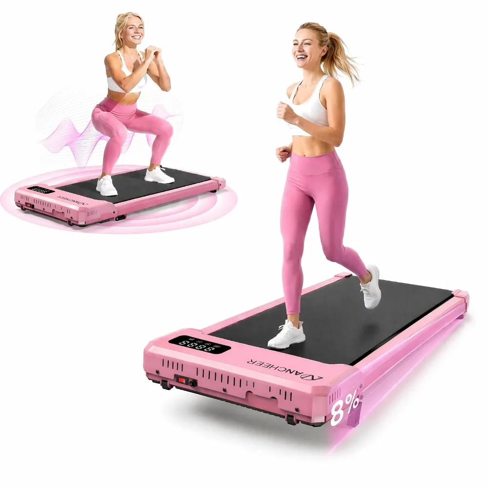 Walking Pad Treadmill with Incline, 3.5HP Portable Foldable Under Desk Treadmill for Home Office Small Spaces with LED, Custom