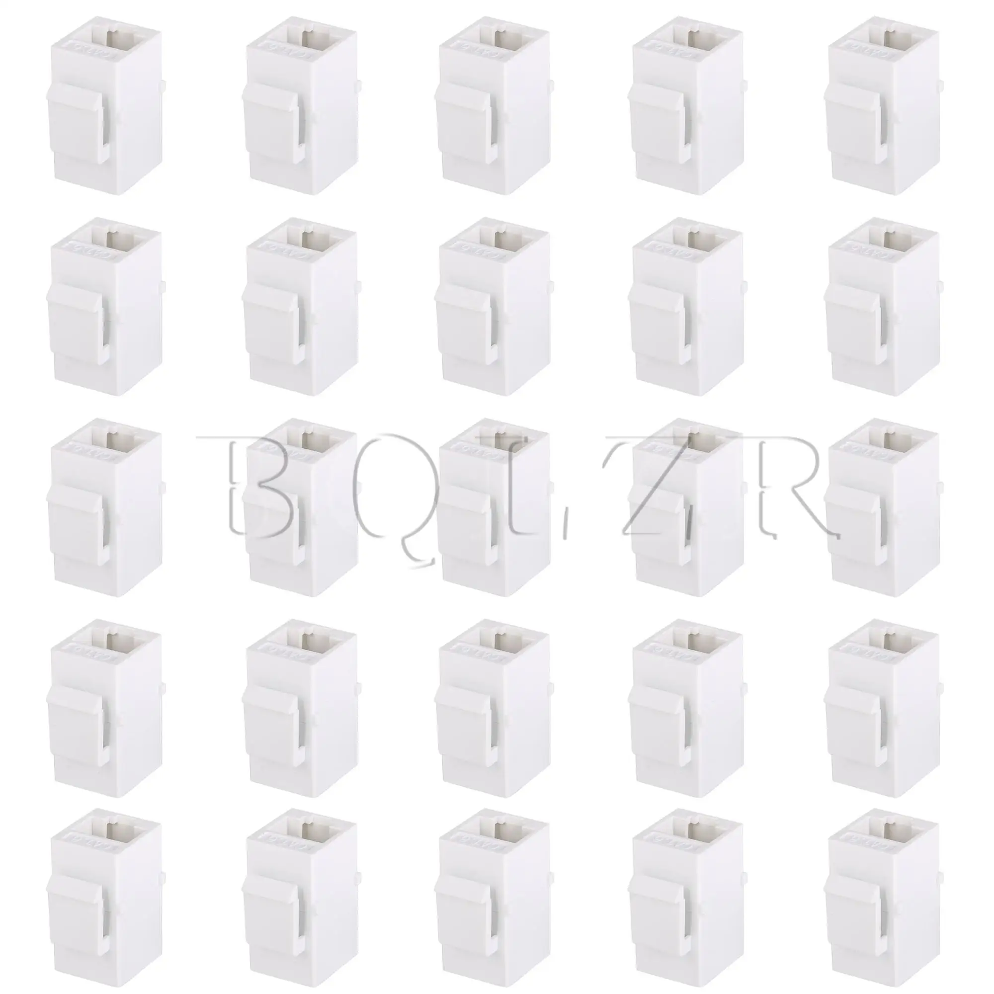 

BQLZR 25 x Modular Phone Line Cable Cord Inline Coupler Jack Adapter White