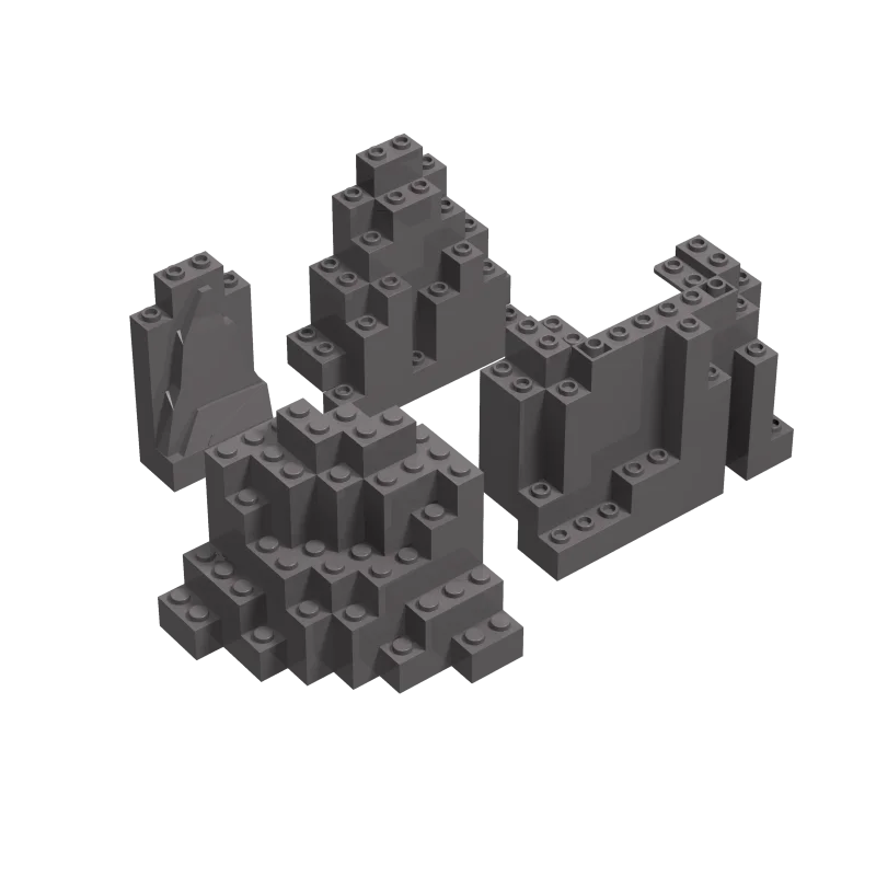 Mountain Rock Parts 47847 6083 6082 23996 - MOC Building Blocks Parts Compatible with Major Brands for Bonsai Castle