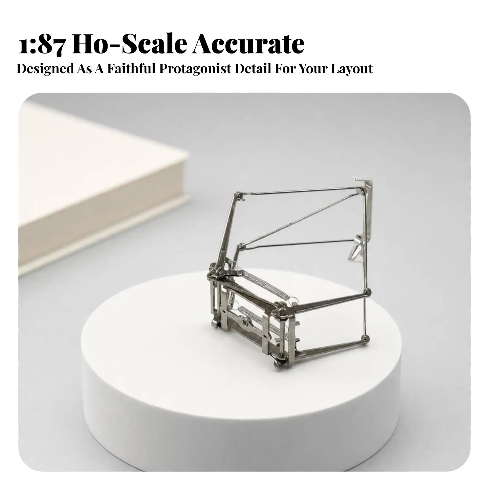 HO Scale Industrial Train Pantograph Alloy Functional Model Accessory for Realistic Conductive Railway Diorama Setup