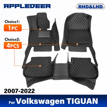 Auto vloermatten voor Volkswagen TIGUAN 2009 2010 2011 2012 2013 2014 2015 2016 2022 Custom auto voet Pads auto tapijt cover