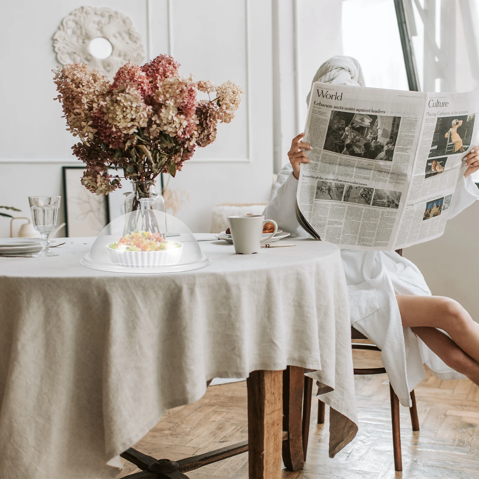 

1pc Acrylic Food Cover 10-Inch 26Cm Round Transparent For Home Kitchen Outdoor Grilling Bacon Beef Burgers Dessert