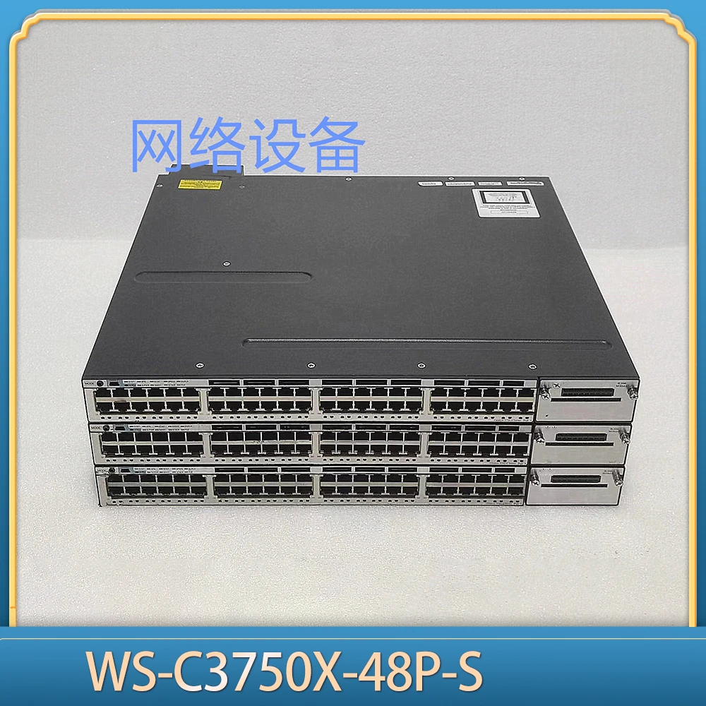 

1pcs For Cisco 48 Gigabit POE Power Supply Layer 3 Switch WS-C3750X-48P-S