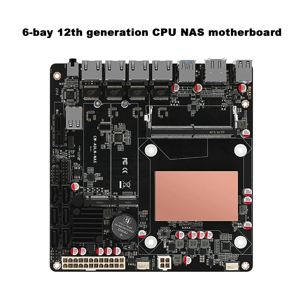 Imagem -05 - Mini Itx Motherboard com Pcie N100 I3-n305 Baías Nas 4x 2.5gnetwork Card 6x Sata 3.0 2x M.2 Nvme Ddr5 17x17 X17 Nas Diy