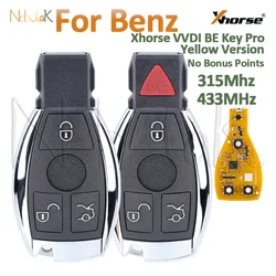 Smart Key Xhorse VVDI BE Yellow Verion for Mercedes Benz W211 W212 W203 W204 W205 W210 W221 W222 BGA NEC 315/434Mhz Shell Fob