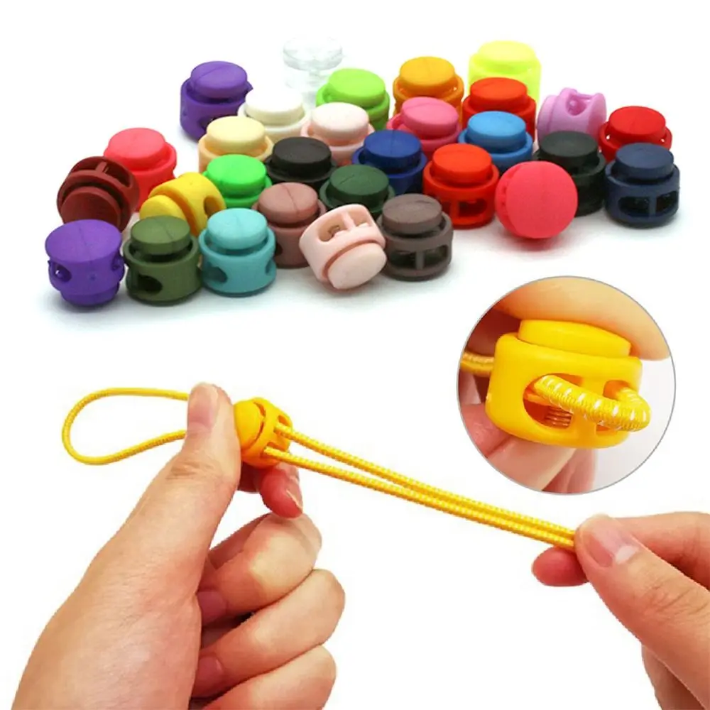 10Pcs Paracord Lanyard Spring Cord Lock Stopper Backpack Sportswear Shoelace DIY Shoelace Rope Clamp Plastic
