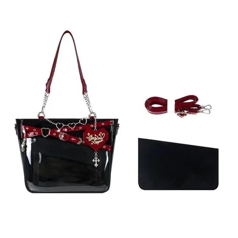 

E8FB Lightweight Shoulder Bag Showcasing Japanese Anime Aesthetic Underarm Handbag For Casual Outings And Daily Essential