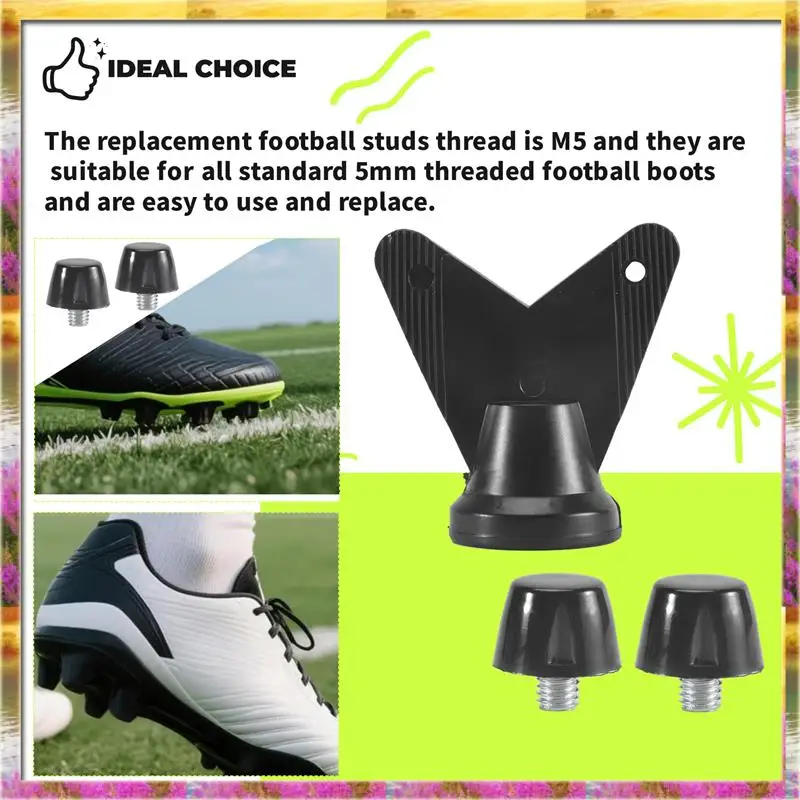 

Budget-Friendly 12 PCS Football Boot Spikes Professional Soccer Boot Cleats M5 Spare Parts Accessories Studs With Wrench Track S